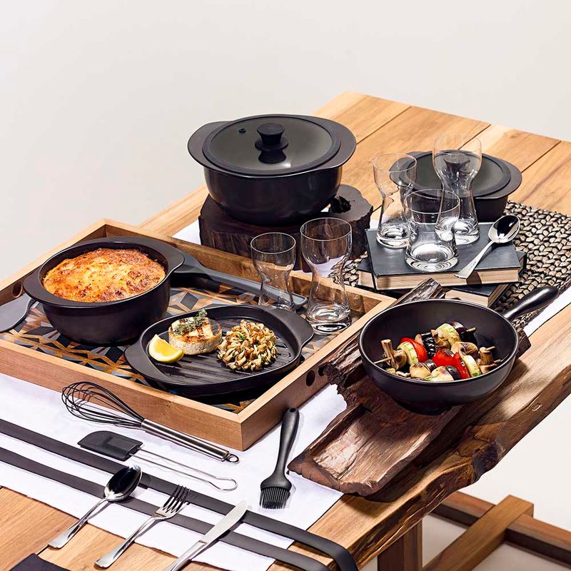 Frigideira De Cerâmica 23,5x6 Cm Linea Nanquim Oxford