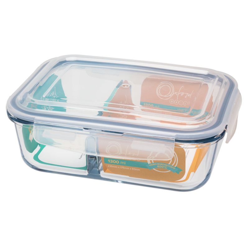 Pote-Hermetico-de-Vidro-Retangular-com-Divisorias-13-L Pote-Hermetico-de-Vidro-Retangular-com-Divisorias-13-L