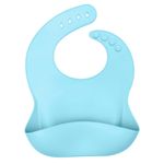 Babador-Infantil-de-Silicone-com-Pega-Migalhas-Azul