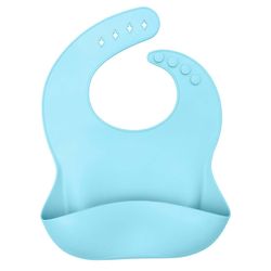 Babador-Infantil-de-Silicone-com-Pega-Migalhas-Azul