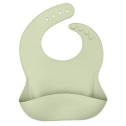 Babador-Infantil-de-Silicone-com-Pega-Migalhas-Verde
