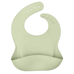 Babador-Infantil-de-Silicone-com-Pega-Migalhas-Verde