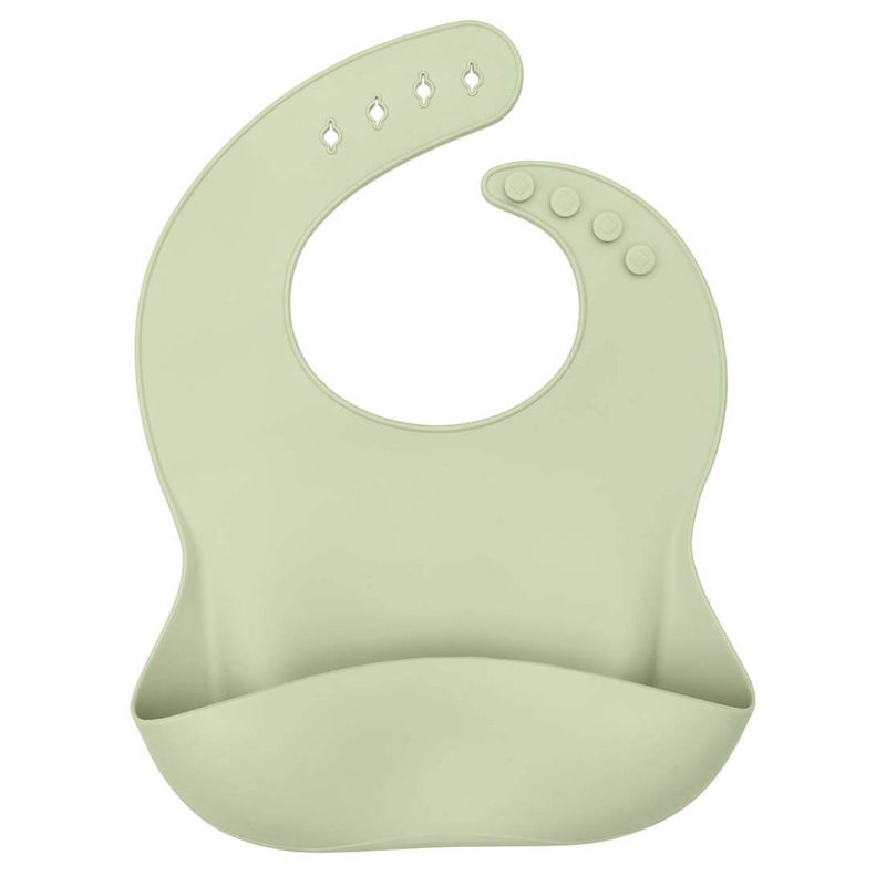 Babador-Infantil-de-Silicone-com-Pega-Migalhas-Verde Babador-Infantil-de-Silicone-com-Pega-Migalhas-Verde