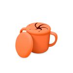 Copo-Infantil-de-Silicone-para-Lanche-com-Tampa-Laranja