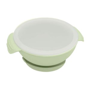 Tigela-Infantil-de-Silicone-com-Base-de-Succao-e-Tampa-Verde