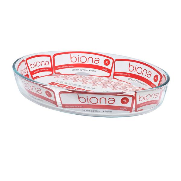 Assadeira de Vidro Oval 4L