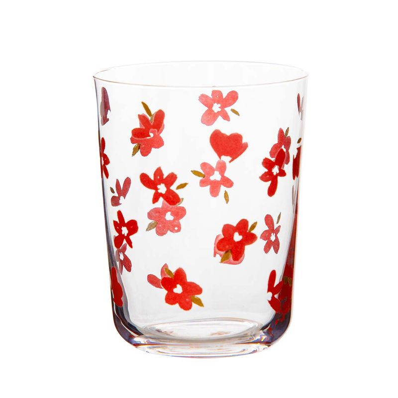 Jogo de 6 Copos de Cristal Água 445 ml Oxford Ginga Floral - Oxford