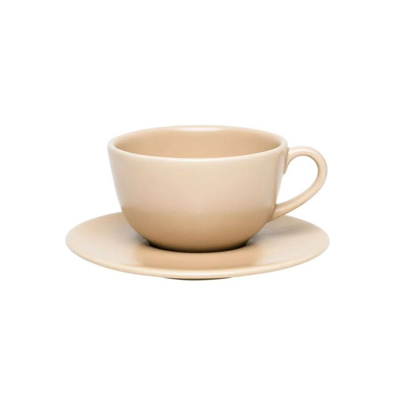 Xícara De Chá Com Pires Soleil White 200Ml - Oxford - Porcelana