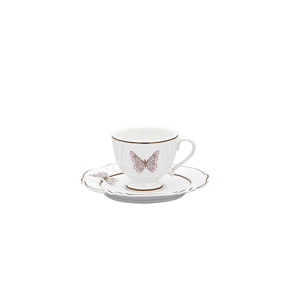 Xícara De Chá Com Pires Soleil White 200Ml - Oxford - Porcelana
