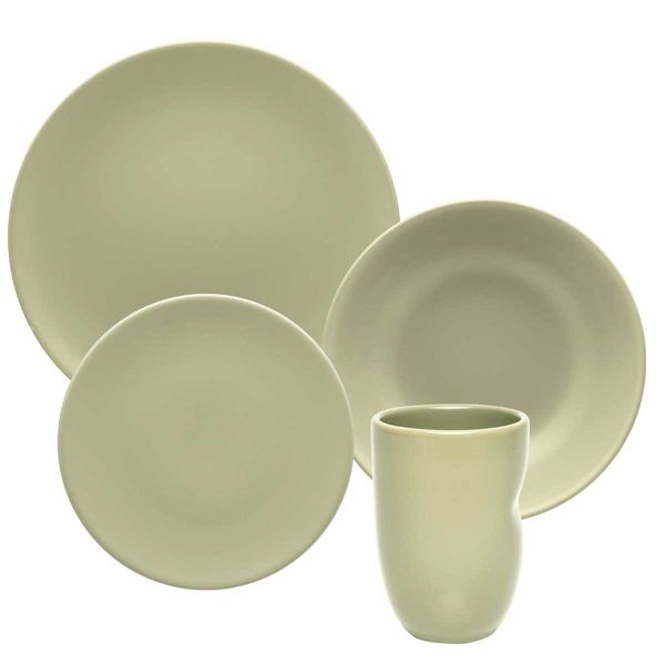 Aparelho de Jantar e Lanche 16 Peças Unni Oliva