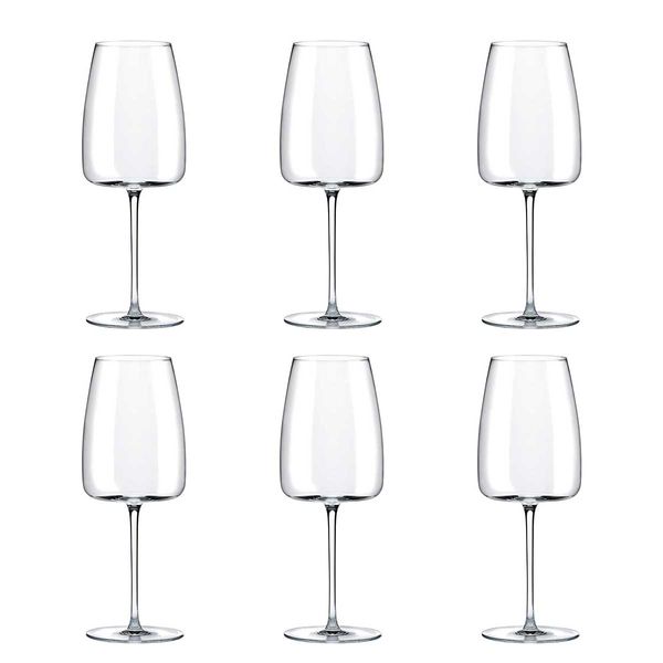 Jogo de 6 Taças de Cristal Para Vinho 510 ML Petra Classic