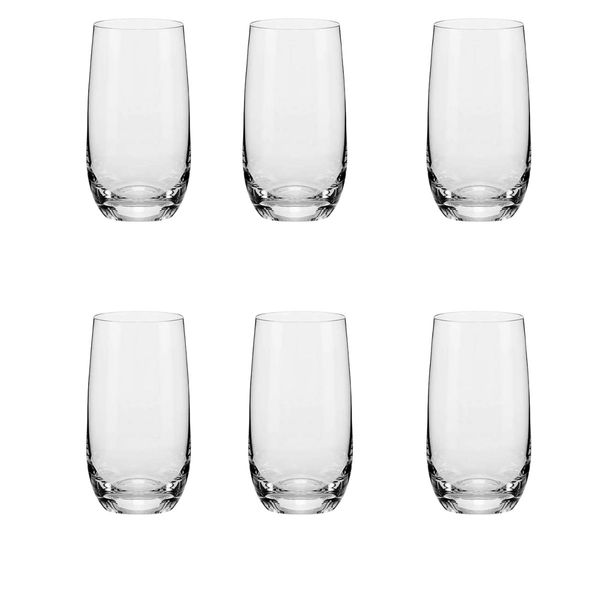 Jogo de 6 Copos de Cristal Long Drink 350 Ml Touch Classic