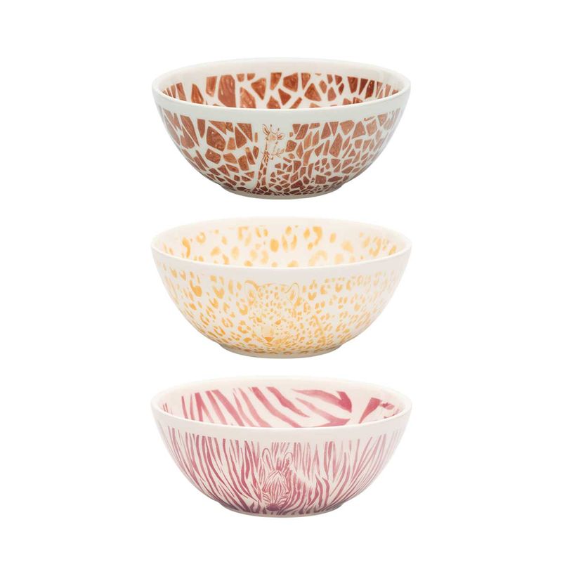 141255_Conjunto_De_3_Tigelas_16cm_Sortido_Zoo 141255_Conjunto_De_3_Tigelas_16cm_Sortido_Zoo