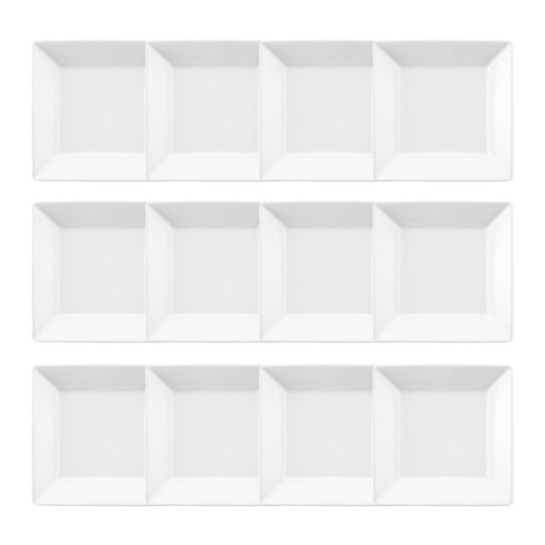 Jogo de 12 Pratos Fundos 21x21 Cm Quartier White