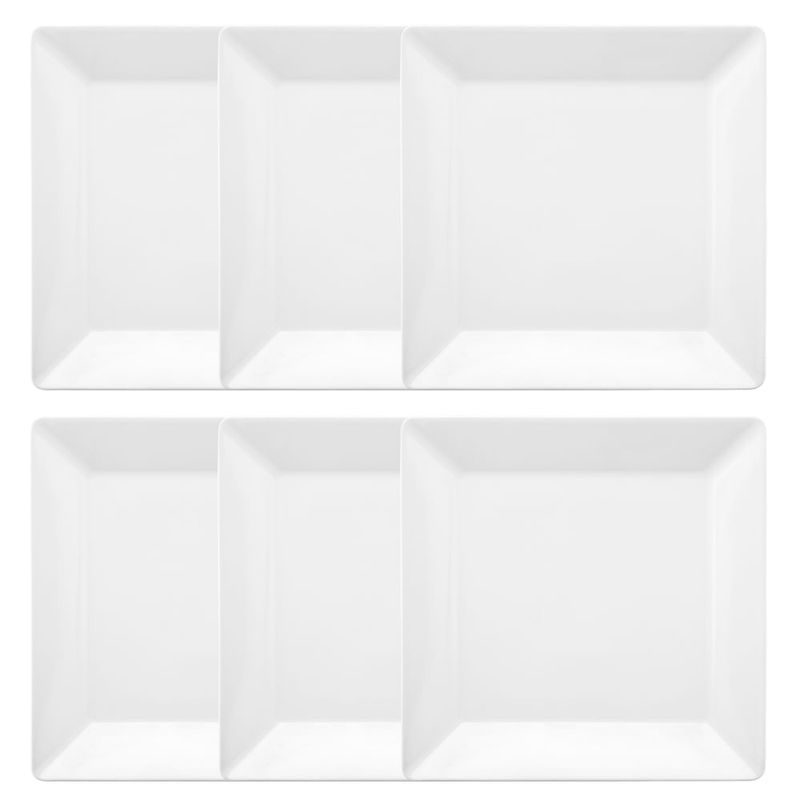 Jogo de 6 Pratos Rasos 26,5x26,5 Cm Quartier White Jogo de 6 Pratos Rasos 26,5x26,5 Cm Quartier White