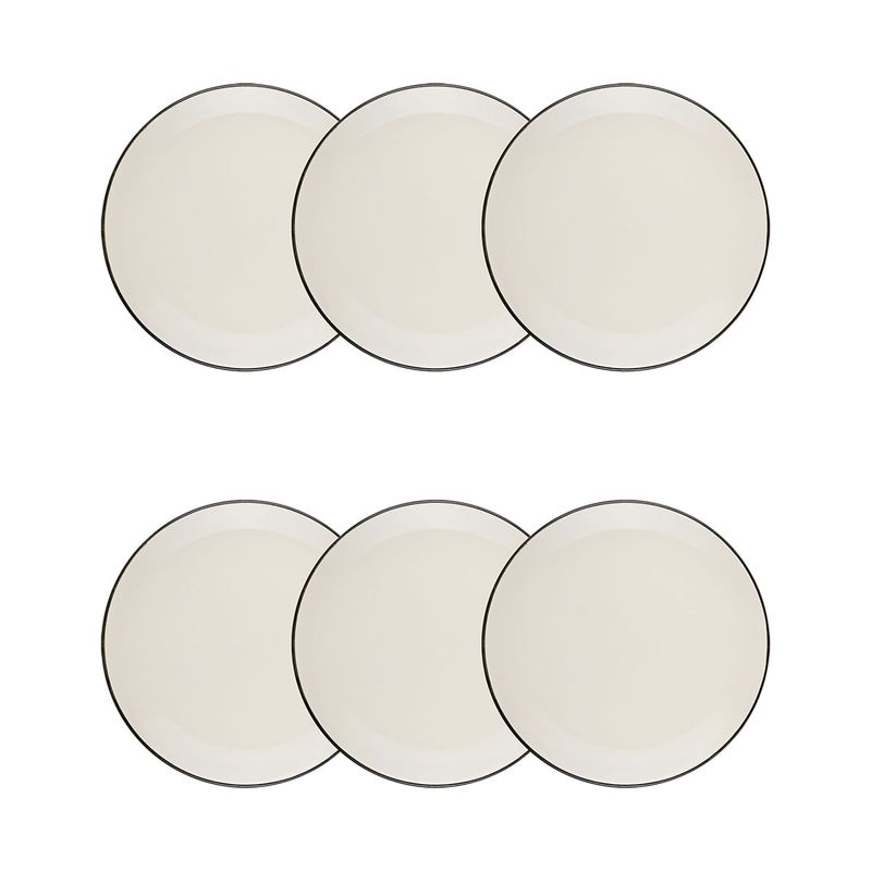 Jogo de 6 Pratos Sobremesa 20 Cm Unni Café Coado Jogo de 6 Pratos Sobremesa 20 Cm Unni Café Coado