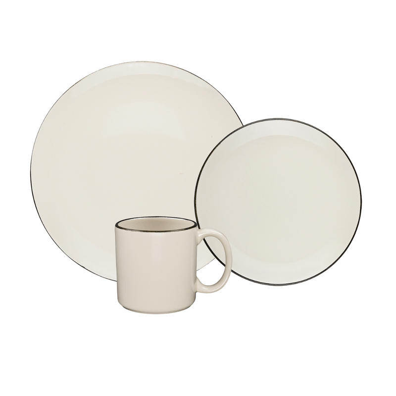 Aparelho de Jantar e Lanche 12 Peças Unni Café Coado