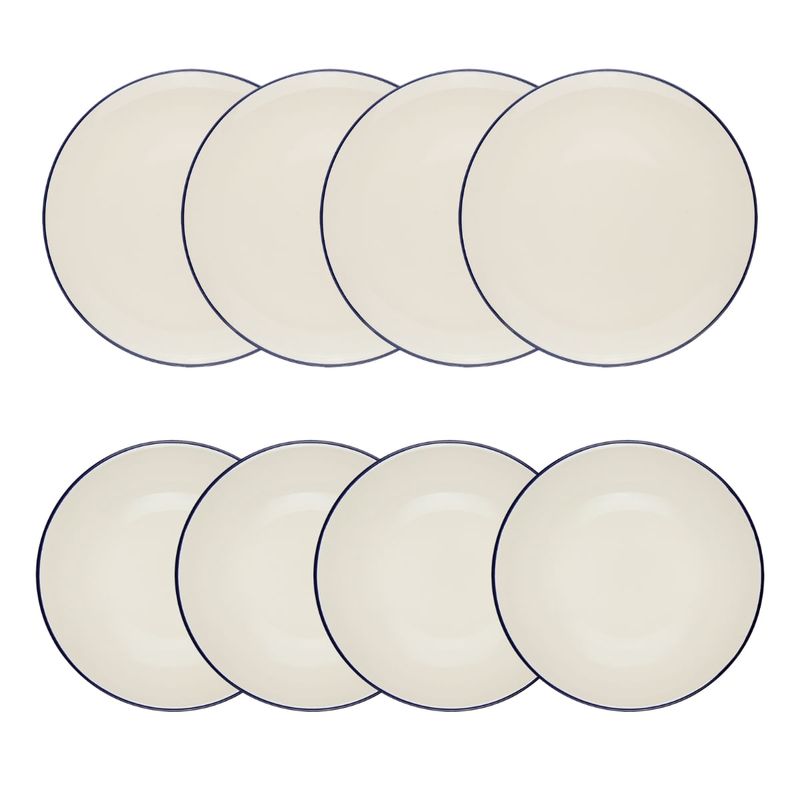 Conjunto de Pratos 8 Peças Unni Riacho Conjunto de Pratos 8 Peças Unni Riacho