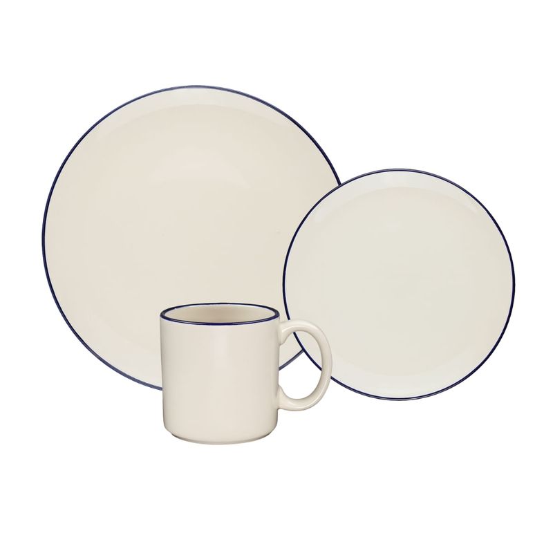 Aparelho de Jantar e Lanche 12 Peças Unni Riacho