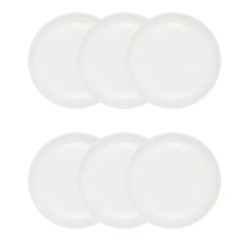 Jogo de 6 Pratos Fundos 22 Cm Friss White