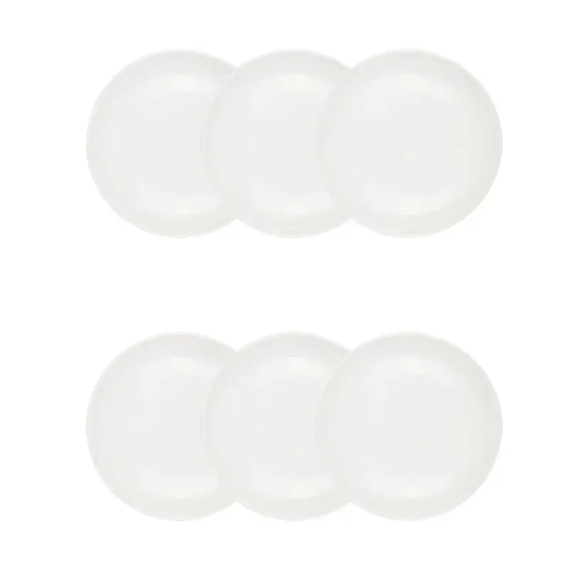 Jogo de 6 Pratos Sobremesa 18 cm Friss White