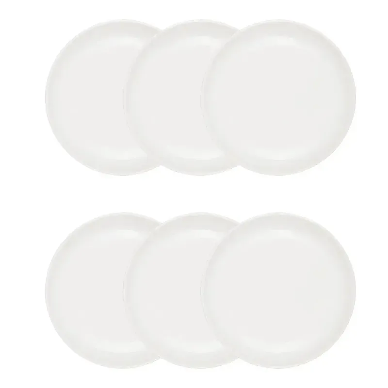 Jogo de 6 Pratos Fundos 22 Cm Friss White